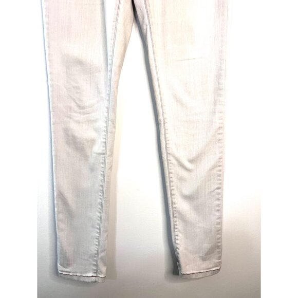 Eileen Fisher Light Gray Mid Rise Skinny Jeans Denim-Organic Cotton Size 6 - Picture 5 of 8